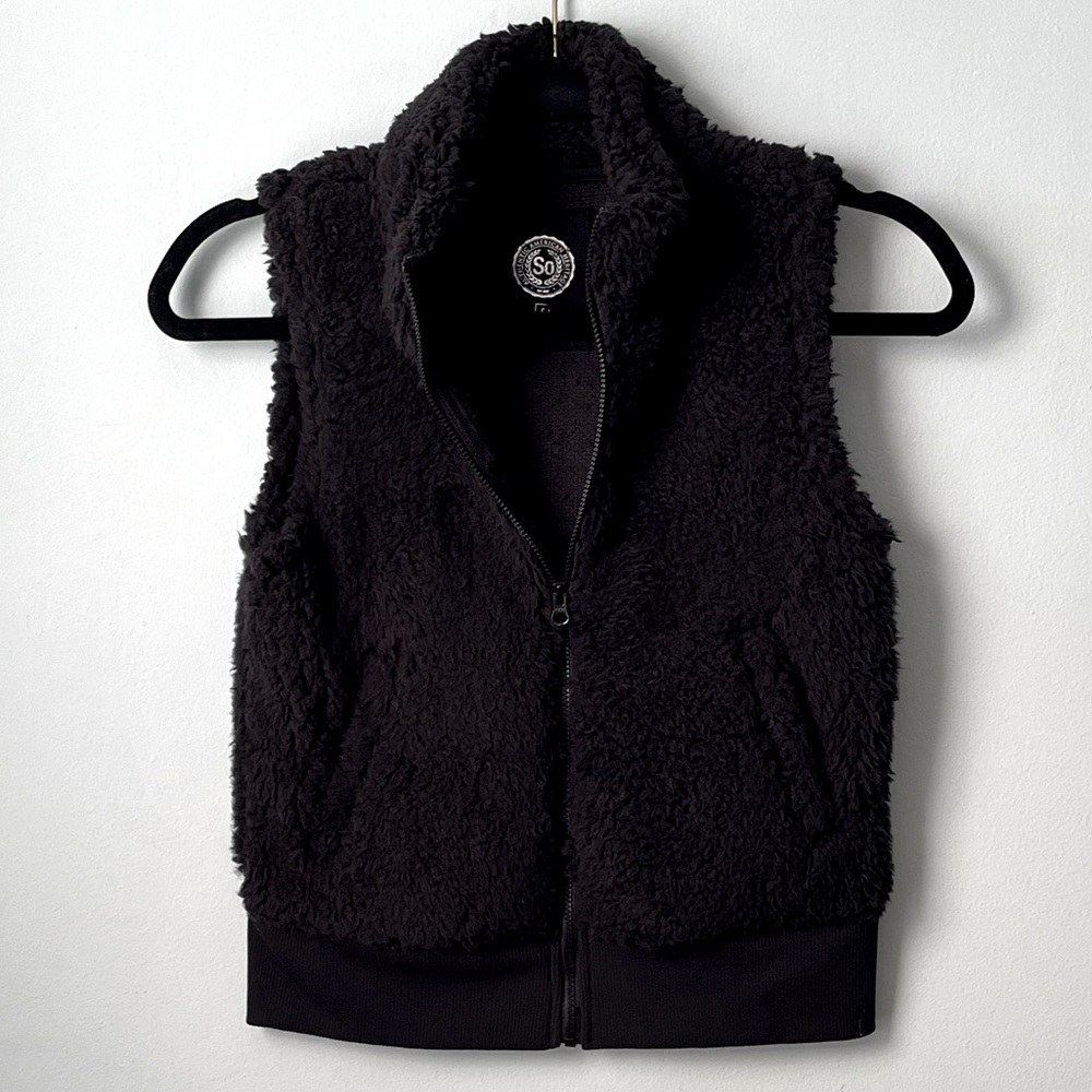 Black Sherpa Vest Size Small